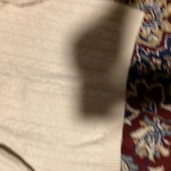 Marcasiano, thick wool, cableknit, women’s soft white sweater. Size M. - Picture 5 of 9